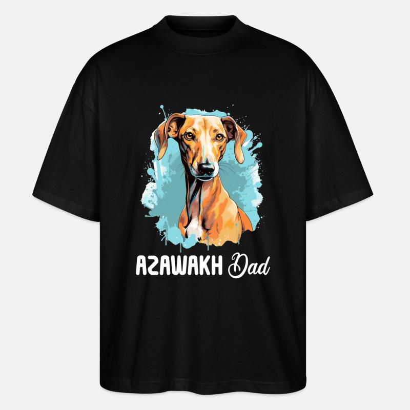 Hund Azawakh - Stanley/Stella Oversized Unisex Bio T-Shirt Blaster 2.0 - Schwarz