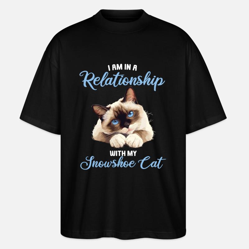 Chaton raquette Chat raquette - T-shirt bio Blaster 2.0 coupe oversize Stanley/Stella Unisexe - noir