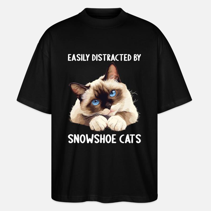 Chaton raquette Chat raquette - T-shirt bio Blaster 2.0 coupe oversize Stanley/Stella Unisexe - noir