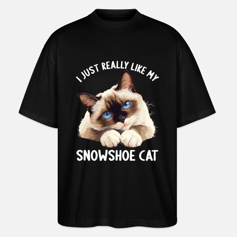 Chaton raquette Chat raquette - T-shirt bio Blaster 2.0 coupe oversize Stanley/Stella Unisexe - noir