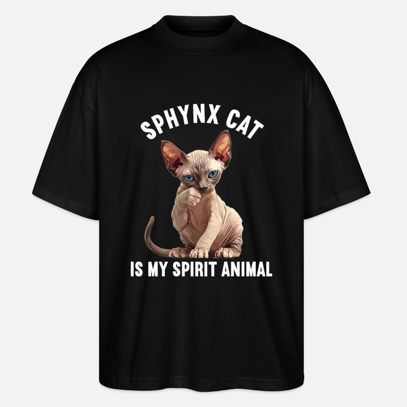 Sphynx Kätzchen Sphynx Katze - Stanley/Stella Oversized Unisex Bio T-Shirt Blaster 2.0 - Schwarz