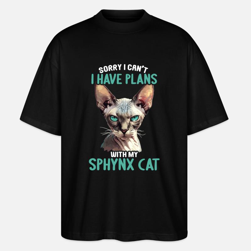 Sphynx Kätzchen Sphynx Katze - Stanley/Stella Oversized Unisex Bio T-Shirt Blaster 2.0 - Schwarz