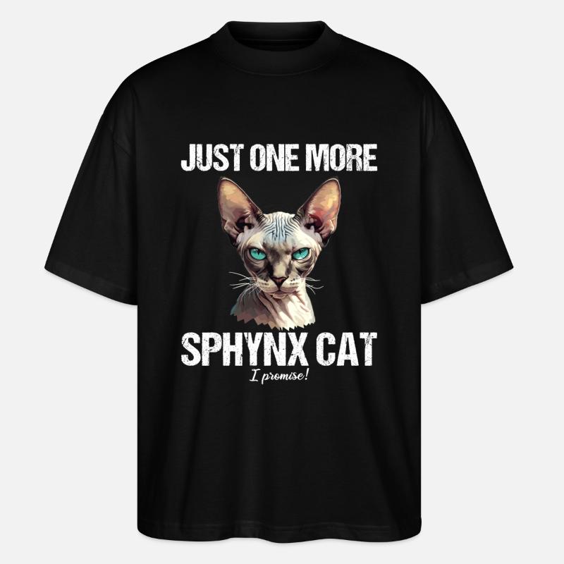 Sphynx Kätzchen Sphynx Katze - Stanley/Stella Oversized Unisex Bio T-Shirt Blaster 2.0 - Schwarz