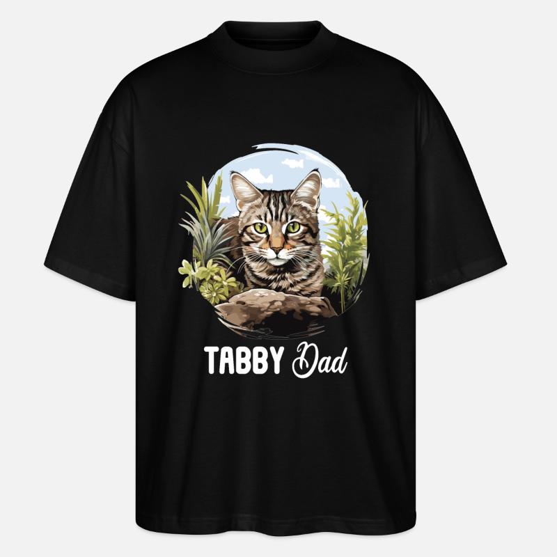 Tabby Kitten Tabby Cat - Stanley/Stella Oversized Unisex Organic T-shirt Blaster 2.0 - black