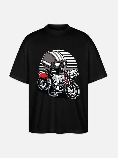 Caferacer Helm - Stanley/Stella Oversized Unisex Bio T-Shirt Blaster 2.0 - Schwarz