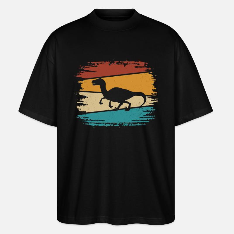 Velociraptor - Stanley/Stella Oversized Unisex Bio T-Shirt Blaster 2.0 - Schwarz