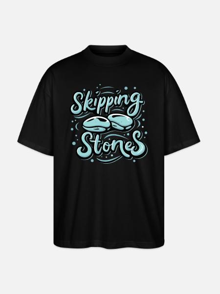 Skipping Stones - Stanley/Stella Oversized Unisex Organic T-shirt Blaster 2.0 - black