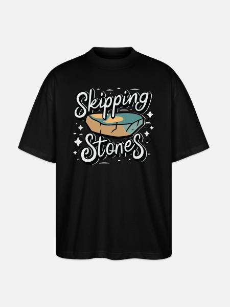 Skipping Stones - Stanley/Stella Oversized Unisex Organic T-shirt Blaster 2.0 - black