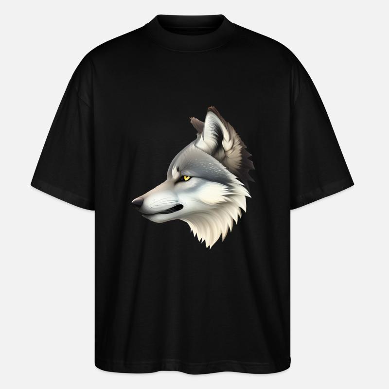 loup - T-shirt bio Blaster 2.0 coupe oversize Stanley/Stella Unisexe - noir