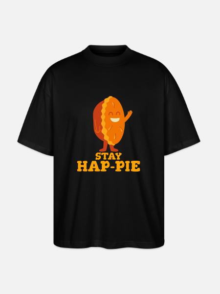 Stay Hap-Pie: Ein Stück Freude - Stanley/Stella Oversized Unisex Bio T-Shirt Blaster 2.0 - Schwarz