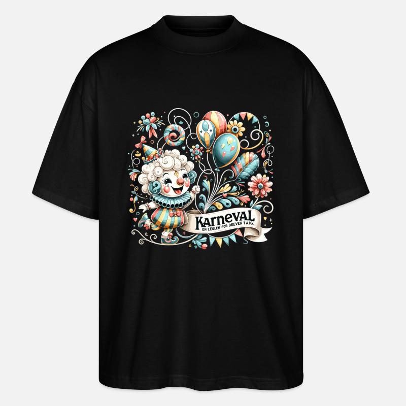 Clown de carnaval - T-shirt bio Blaster 2.0 coupe oversize Stanley/Stella Unisexe - noir