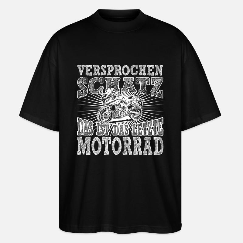 Motorrad - Stanley/Stella Oversized Unisex Bio T-Shirt Blaster 2.0 - Schwarz