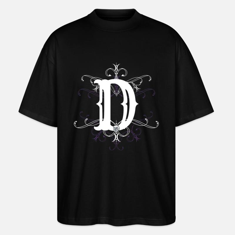 Lettre D, point D) - T-shirt bio Blaster 2.0 coupe oversize Stanley/Stella Unisexe - noir