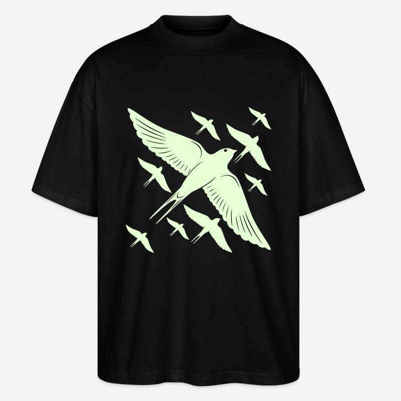 Birds Fly - Stanley/Stella Oversized Unisex Bio T-Shirt Blaster 2.0 - Schwarz