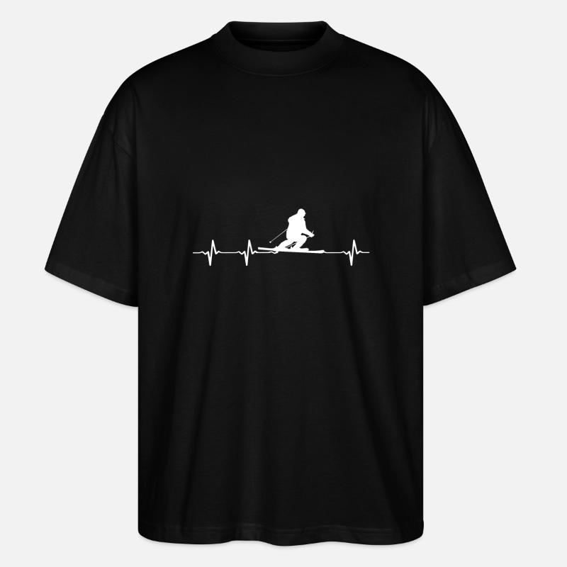 Skifahrer - Stanley/Stella Oversized Unisex Bio T-Shirt Blaster 2.0 - Schwarz