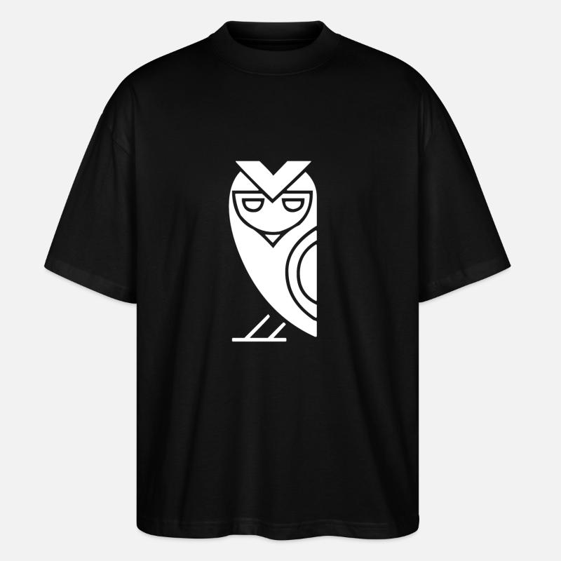 Ägyptische Eule - Stanley/Stella Oversized Unisex Bio T-Shirt Blaster 2.0 - Schwarz