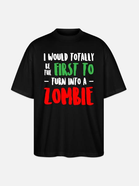 Funny Zombie - Stanley/Stella Oversized Unisex Organic T-shirt Blaster 2.0 - black