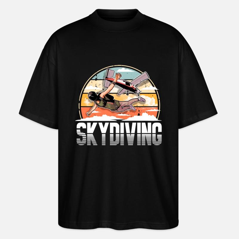 Skydiving Parachuting Parachute - Stanley/Stella Oversized Unisex Organic T-shirt Blaster 2.0 - black