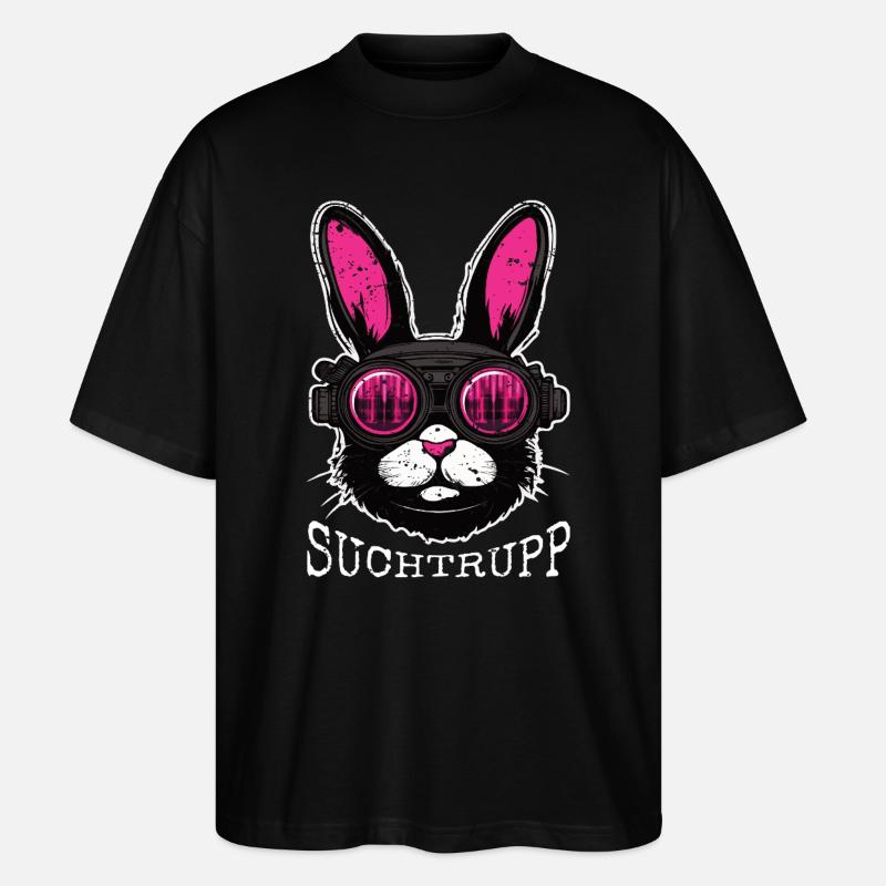 ostern osterhase suchtrupp - Stanley/Stella Oversized Unisex Bio T-Shirt Blaster 2.0 - Schwarz