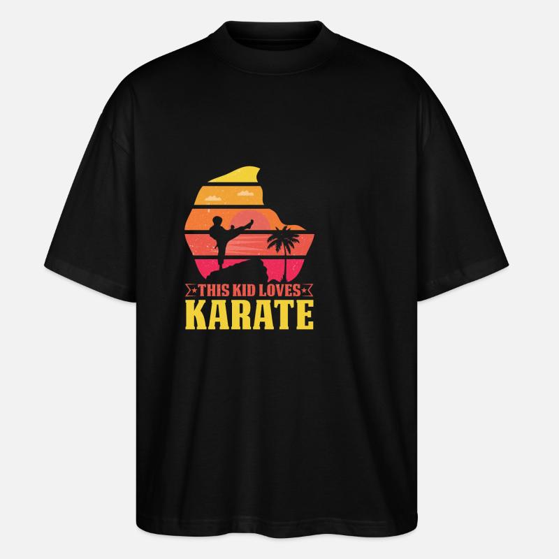 This Kid loves Karate - Stanley/Stella Oversized Unisex Organic T-shirt Blaster 2.0 - black