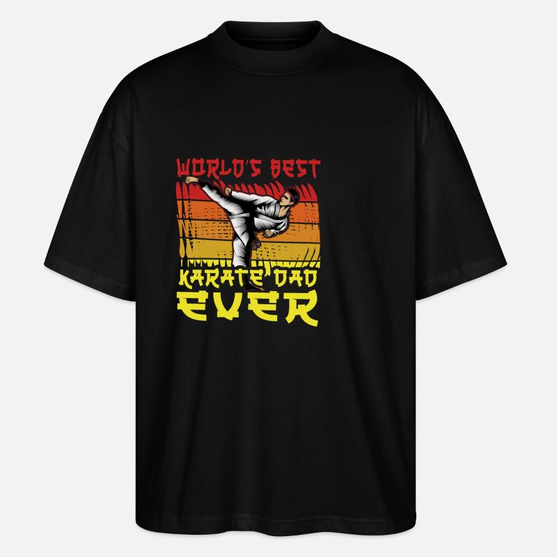 Der weltbeste Karate-Vater aller Zeiten - Stanley/Stella Oversized Unisex Bio T-Shirt Blaster 2.0 - Schwarz