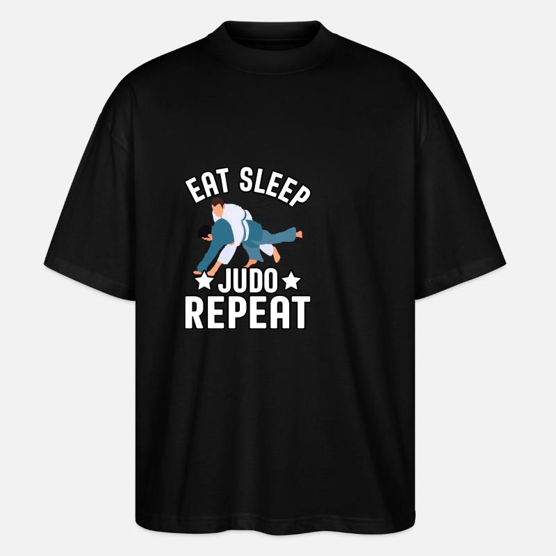 Manger Dormir Judo Répéter - T-shirt bio Blaster 2.0 coupe oversize Stanley/Stella Unisexe - noir
