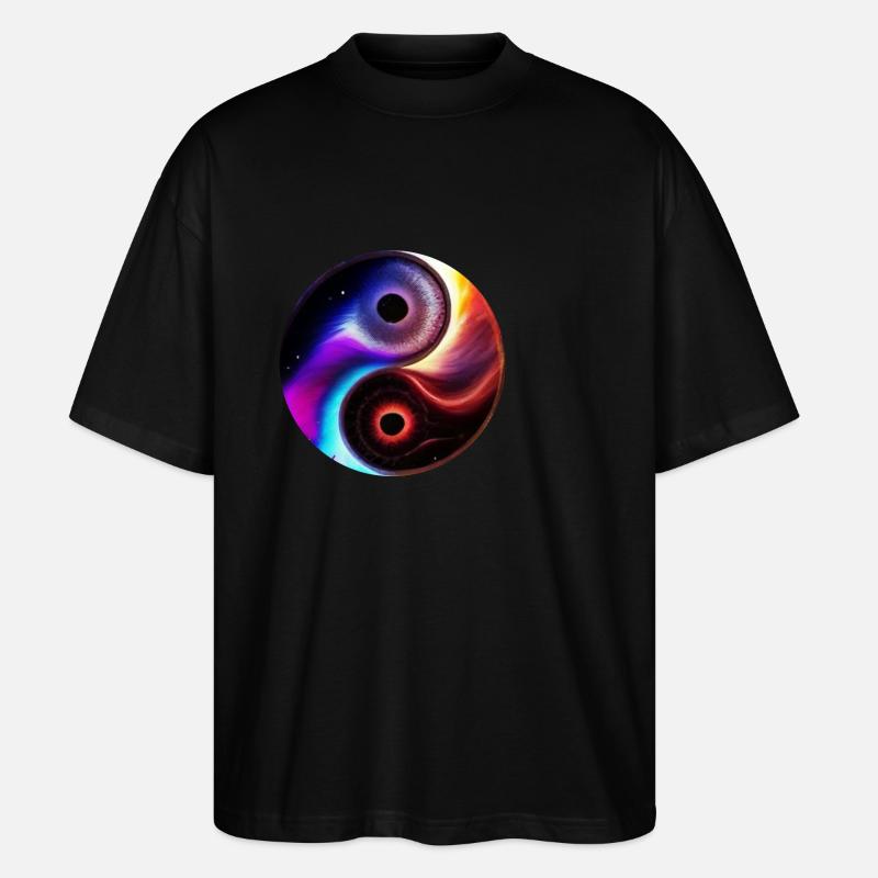 Yin Yang - Stanley/Stella Oversized Unisex Bio T-Shirt Blaster 2.0 - Schwarz