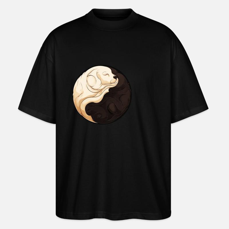 Yin Yang Welpe - Stanley/Stella Oversized Unisex Bio T-Shirt Blaster 2.0 - Schwarz