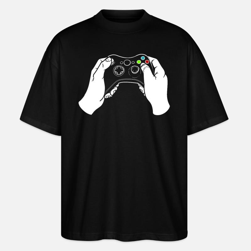 Manettes de jeu - T-shirt bio Blaster 2.0 coupe oversize Stanley/Stella Unisexe - noir