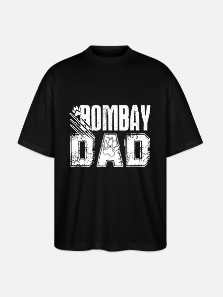 Bombay Bombay Cat Dad - Stanley/Stella Oversized Unisex Organic T-shirt Blaster 2.0 - black