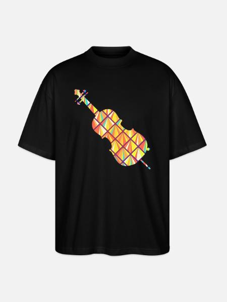 Cello Geometric - Stanley/Stella Oversized Unisex Organic T-shirt Blaster 2.0 - black