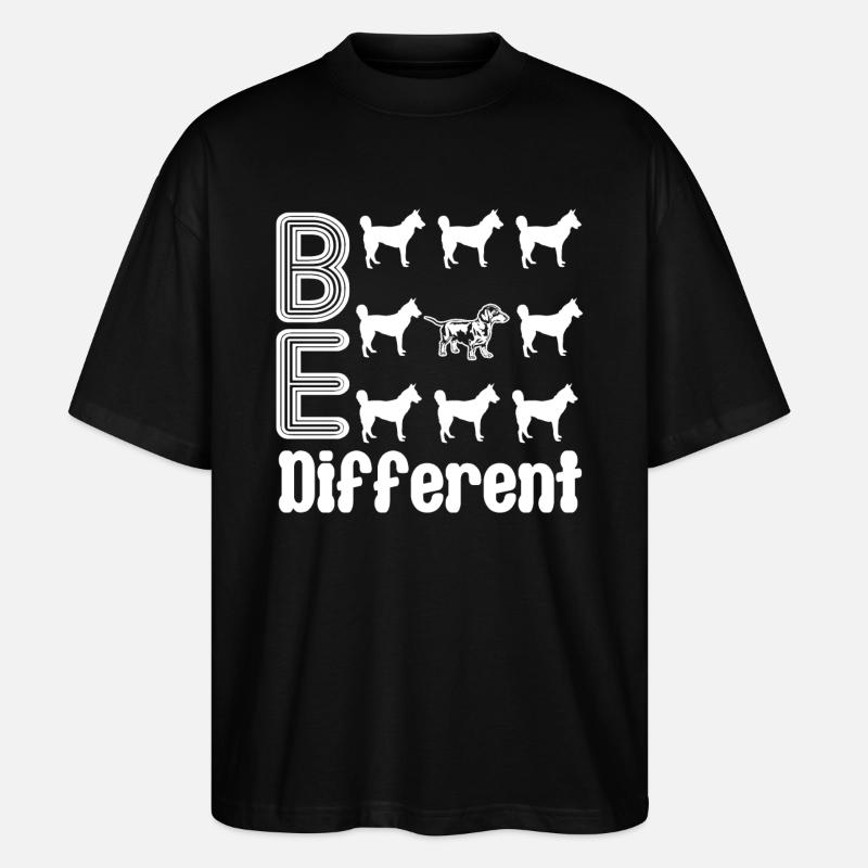 Dachshund Dachshund Be Different - Stanley/Stella Oversized Unisex Organic T-shirt Blaster 2.0 - black