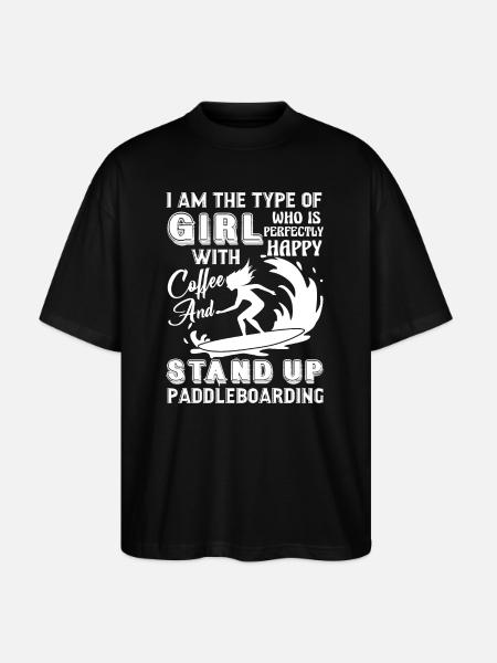 Paddleboarding Paddleboarding Girl - Stanley/Stella Oversized Unisex Organic T-shirt Blaster 2.0 - black