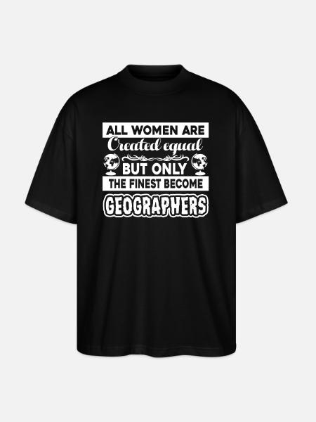 The Finest Become Geographers - Stanley/Stella Oversized Unisex Organic T-shirt Blaster 2.0 - black