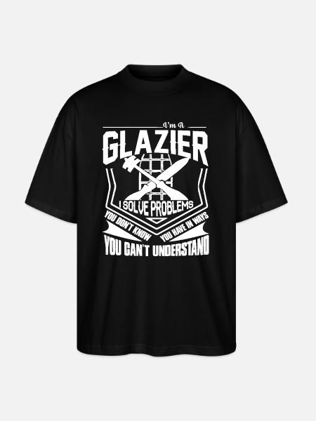Glazier I Solve Problems - Stanley/Stella Oversized Unisex Organic T-shirt Blaster 2.0 - black