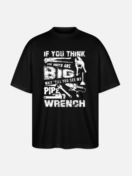 Plumber's Pipe Wrench - Stanley/Stella Oversized Unisex Organic T-shirt Blaster 2.0 - black
