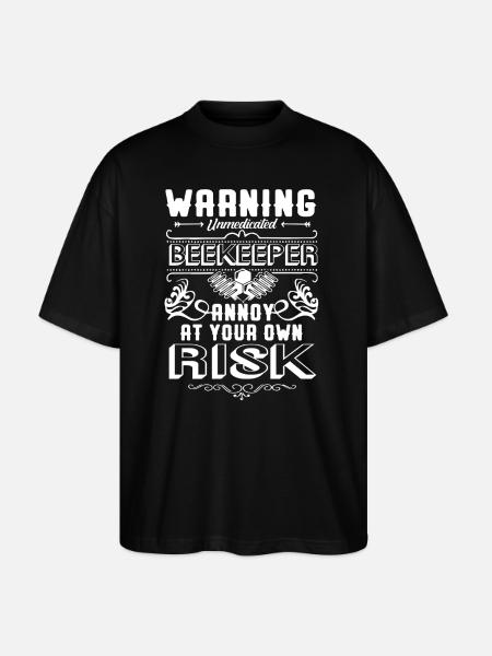 Beekeeper Beekeeper Warning - Stanley/Stella Oversized Unisex Organic T-shirt Blaster 2.0 - black
