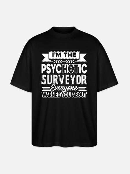 Surveyor Psychotic Surveyor - Stanley/Stella Oversized Unisex Organic T-shirt Blaster 2.0 - black