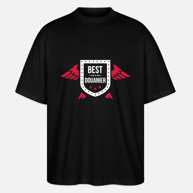 Douanier / Douane / Douanière / Police / Frontière - T-shirt bio Blaster 2.0 coupe oversize Stanley/Stella Unisexe - noir