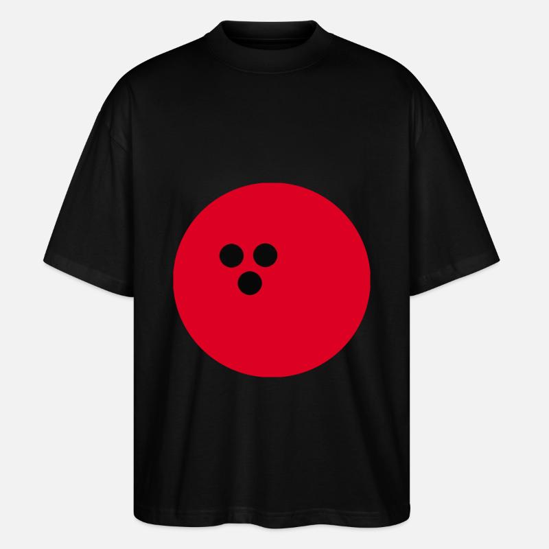 Bowlingkugel, Bowling rot - Stanley/Stella Oversized Unisex Bio T-Shirt Blaster 2.0 - Schwarz