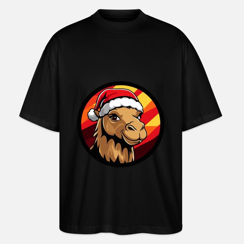 Kamel Weihnachten X-Mas - Stanley/Stella Oversized Unisex Bio T-Shirt Blaster 2.0 - Schwarz