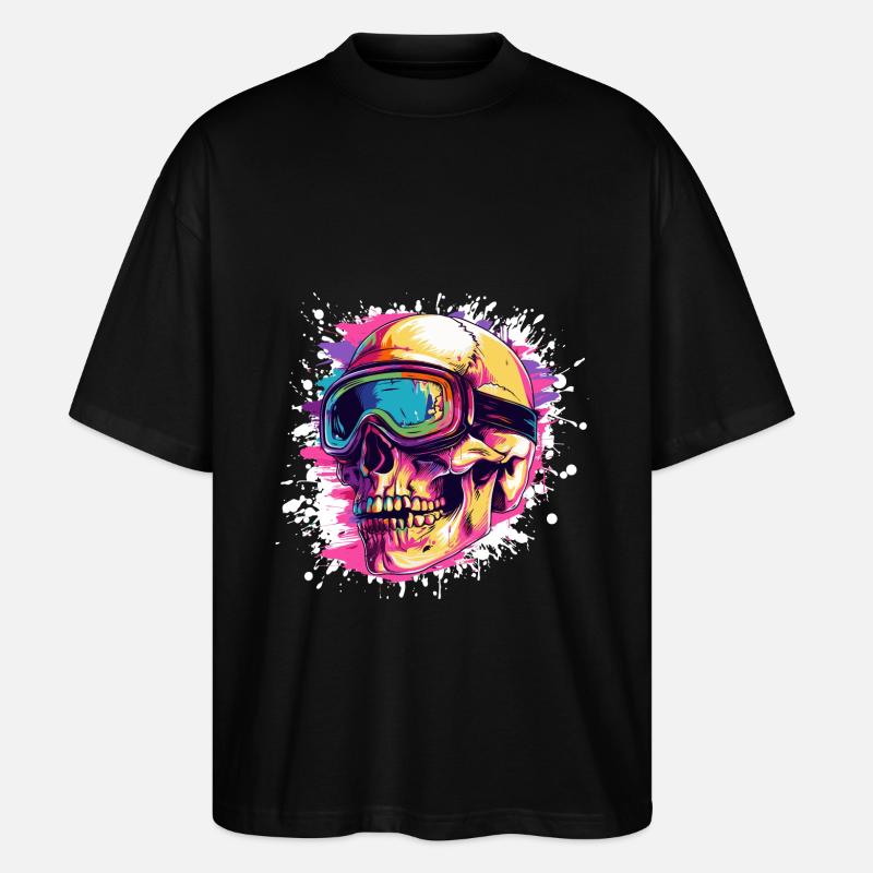 Ski Skull Ski Goggles - Stanley/Stella Oversized Unisex Organic T-shirt Blaster 2.0 - black