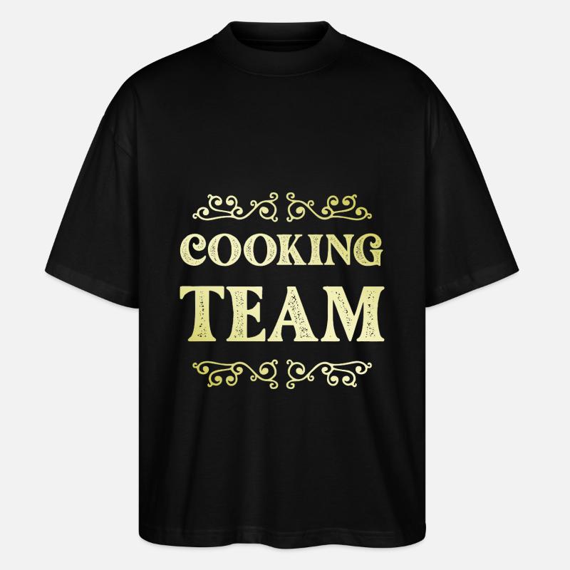 Cooking Team - Stanley/Stella Oversized Unisex Bio T-Shirt Blaster 2.0 - Schwarz