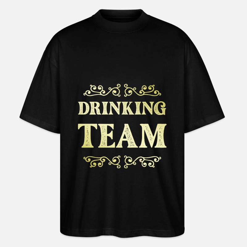 Drinking Team - Stanley/Stella Oversized Unisex Bio T-Shirt Blaster 2.0 - Schwarz