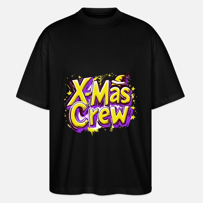 X-Mas Crew - Stanley/Stella Oversized Unisex Bio T-Shirt Blaster 2.0 - Schwarz