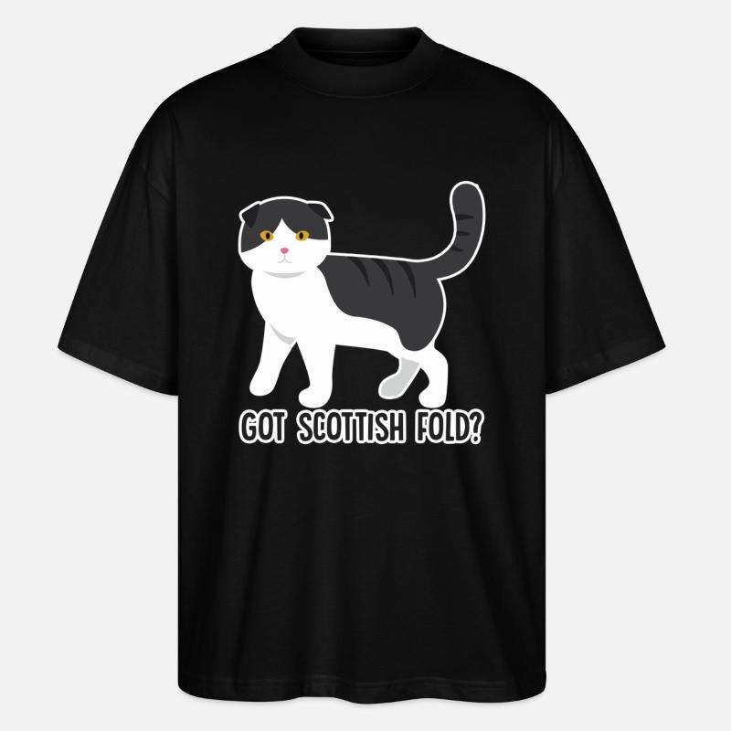 Got Scottish Fold Cat - Stanley/Stella Oversized Unisex Organic T-shirt Blaster 2.0 - black