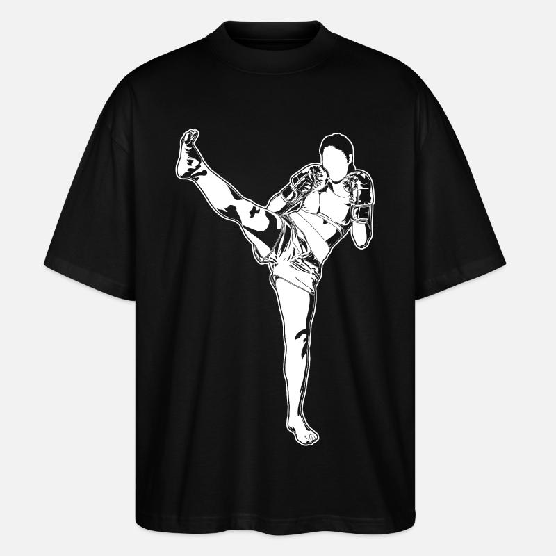 Kickboxerin - Stanley/Stella Oversized Unisex Bio T-Shirt Blaster 2.0 - Schwarz