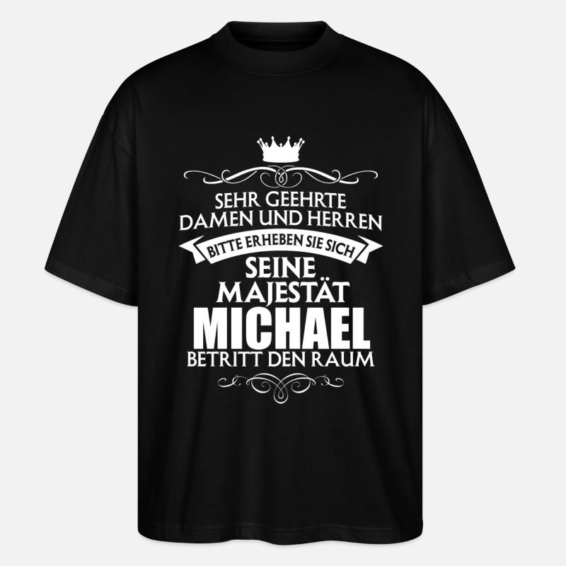 MICHAEL - Majestät - Stanley/Stella Oversized Unisex Bio T-Shirt Blaster 2.0 - Schwarz