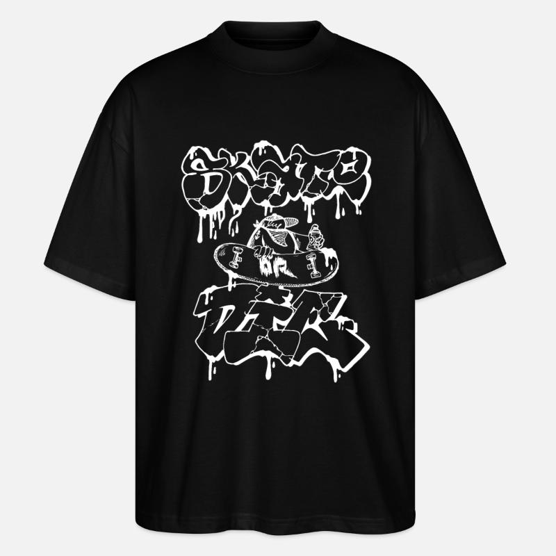 Schlittschuh oder stirb weiß - Stanley/Stella Oversized Unisex Bio T-Shirt Blaster 2.0 - Schwarz