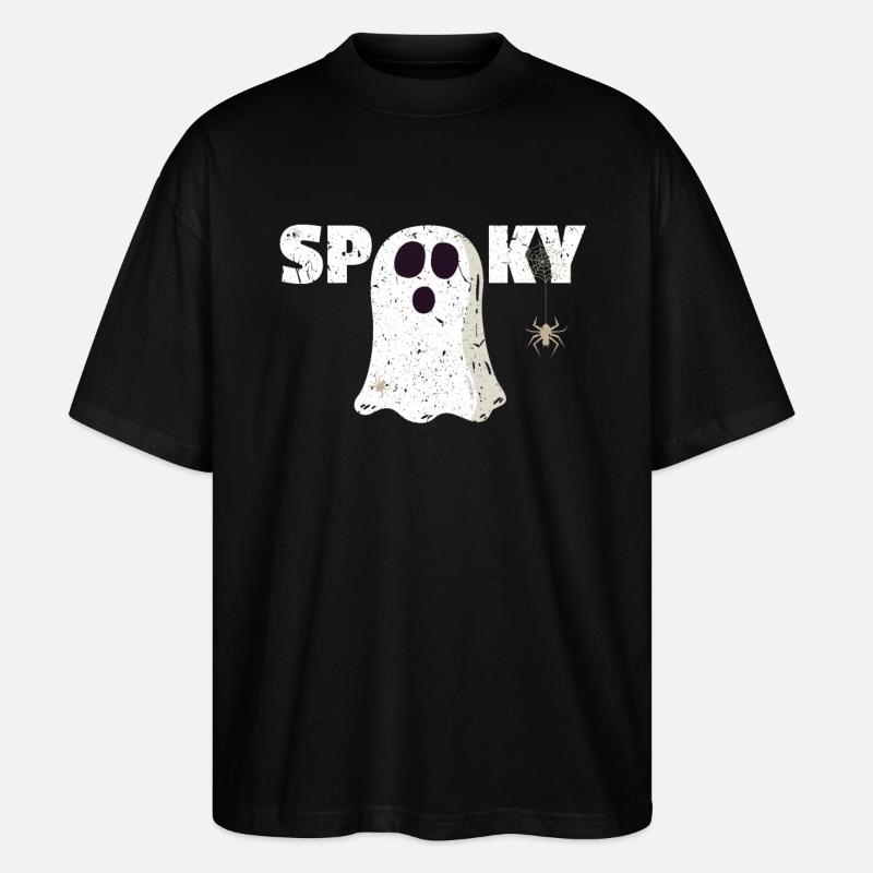 Ghosts - Spooky - Stanley/Stella Oversized Unisex Organic T-shirt Blaster 2.0 - black